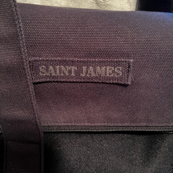 Saint James weekend tote bag. Cotton. Black. Zipper all around. Well made. - Picture 3 of 12
